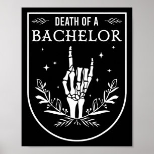 Poster Morte Do Solteiro Padrinho de casamento Gótico Hal