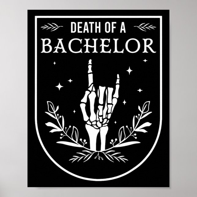 Poster Morte Do Solteiro Padrinho de casamento Gótico Hal (Frente)
