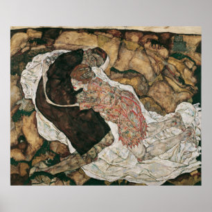 Poster Morte e a donzela (Schiele 1915)