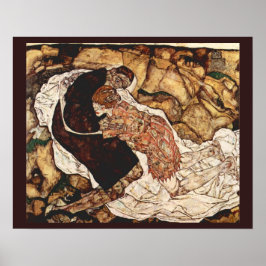 Póster Morte e donzela por Egon Schiele