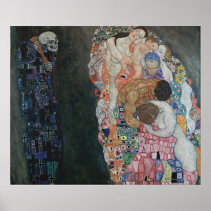 Poster Morte e vida — Gustav Klimt (1910-15)