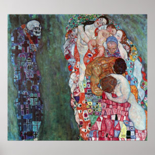 Poster Morte e vida por Gustavo Klimt