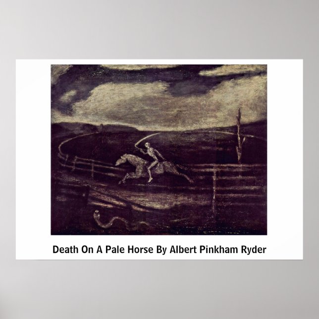 Póster Morte Em Cavalo Pálido Por Albert Pinkham Ryder (Frente)