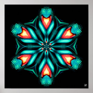 Poster Morte florescente v1 - padrões coloridos pareidoli