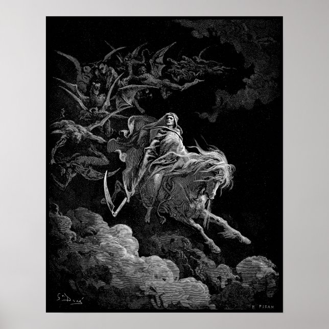 Poster Morte no Pale Horse Gustave Dore (Frente)
