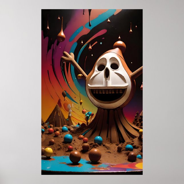 Poster Morte por Chocolate - Ken Gage Surreal Art (Frente)