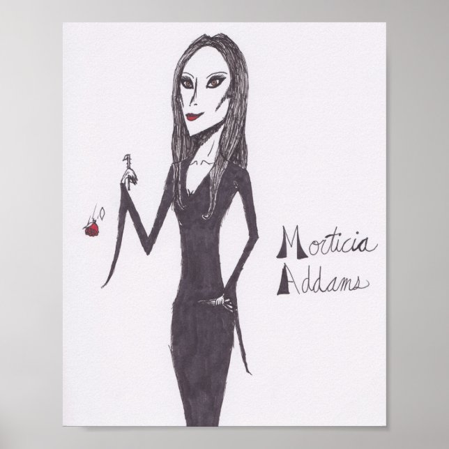 Poster Morticia Addams (Frente)
