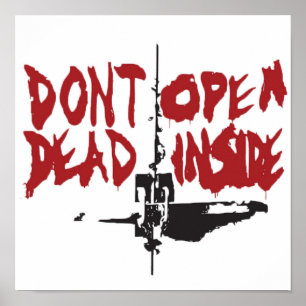Poster morto aberto do dentro do show de mortos ambulante