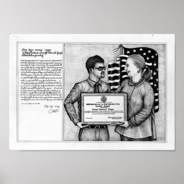 Poster Morto de Olhos de Vannak e Hillary Clinton 1 (Frente)