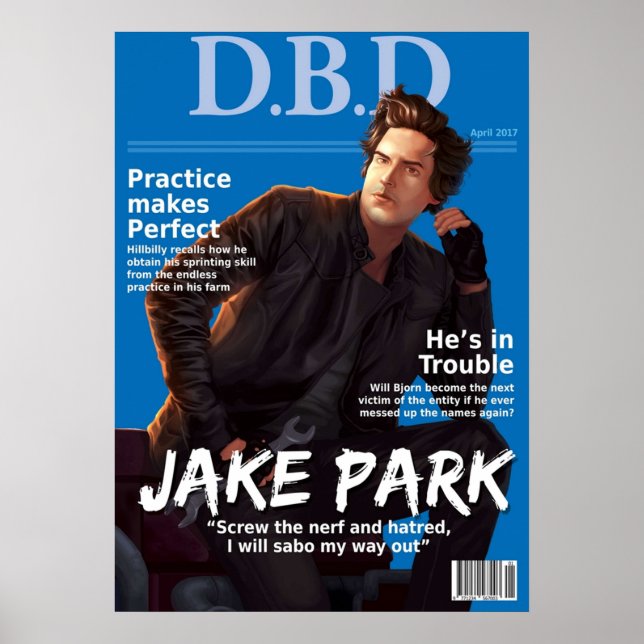 Poster Morto do Cobrir da Revista Daylight Jake Park (Frente)