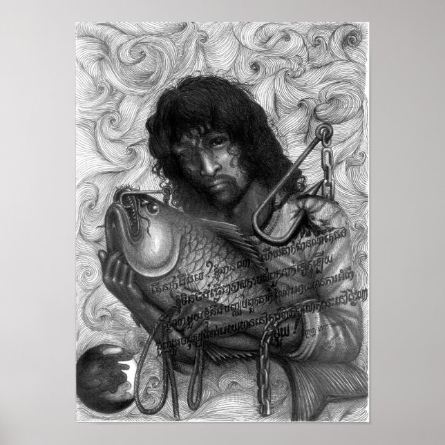 Póster Morto dos olhos, Vannak em um gancho (Frente)