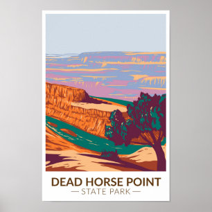 Poster Morto Horse Point State Park Utah Vintage