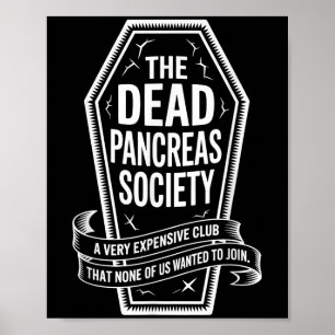 Poster Morto Pancreia Sociedade Camisa Coffin Club Diabet