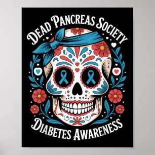 Poster Morto Pancreias Sociedade Camisa Açúcar Diabetes C