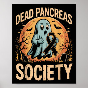 Poster Morto Pancreino Sociedade Halloween Ghost Diabetes