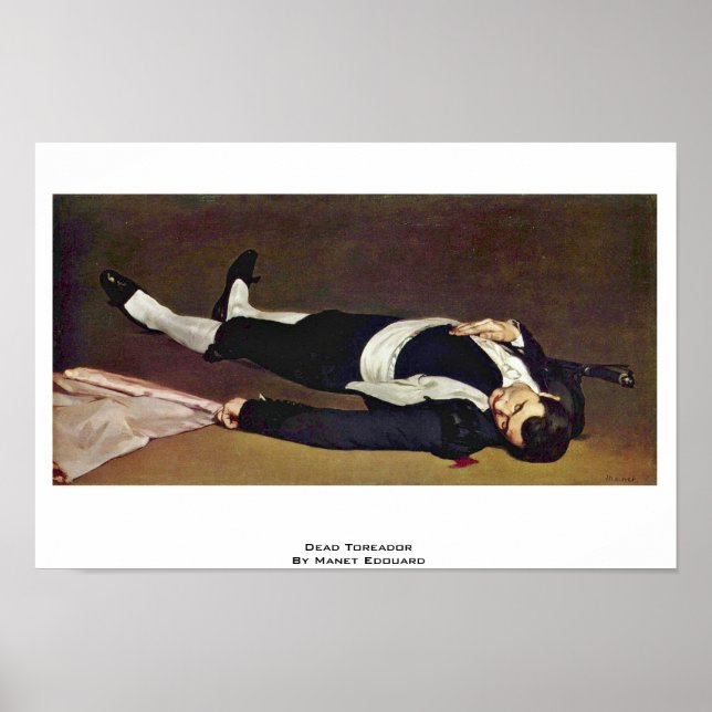 Póster Morto Toreador Por Manet Edouard (Frente)