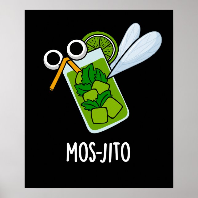 Poster Mos-jito Funny Mojito Bebe Lã Escura BG (Frente)