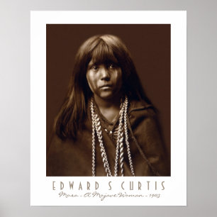 Poster Mosa - uma mulher do Mojave do nativo americano -