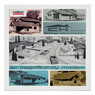 Póster Mosaico 60s moderno Retro-licious!