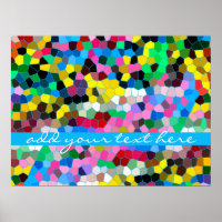 Mosaico Azul Cor-de-rosa abstrato