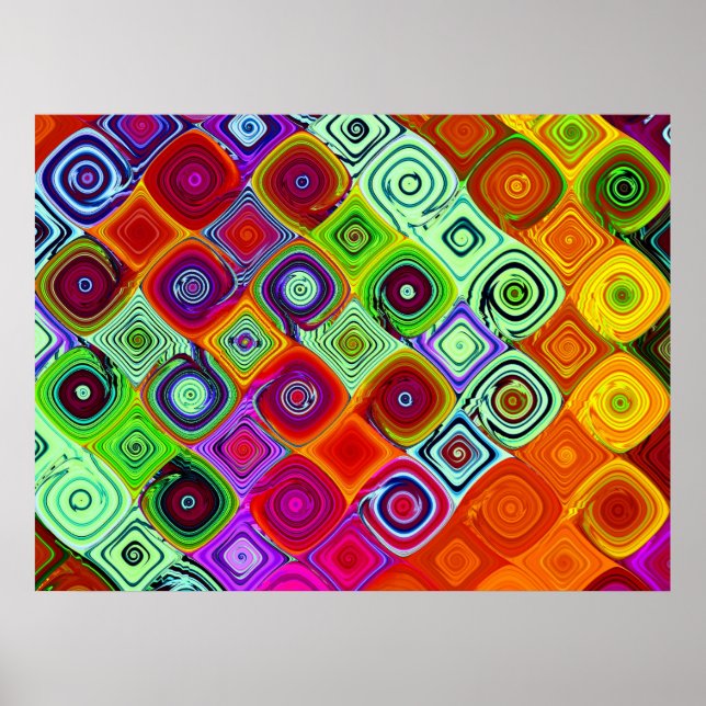 Póster Mosaico Brago-Mitchell Belas Arte Fractal (Frente)