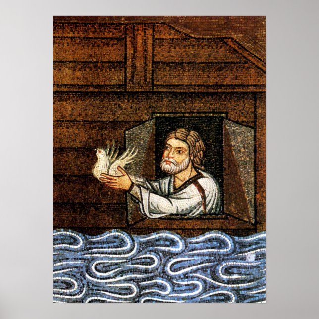 Poster Mosaico de Arca de Noah - Circa 1200 - Artista Des (Frente)