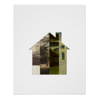Póster Mosaico de Casa — Poster de Colagem de Casa