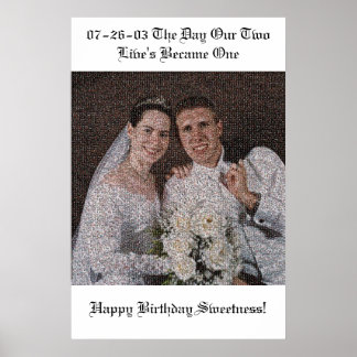 Póster Mosaico de Casamento