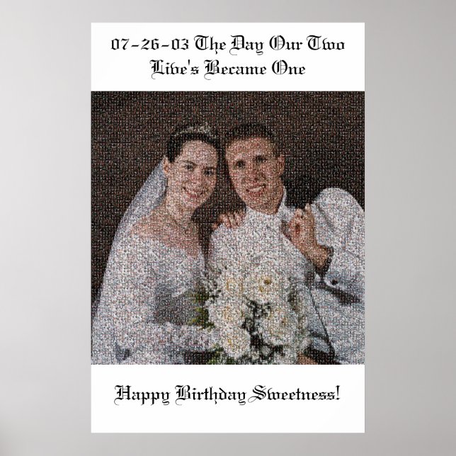 Póster Mosaico de Casamento (Frente)