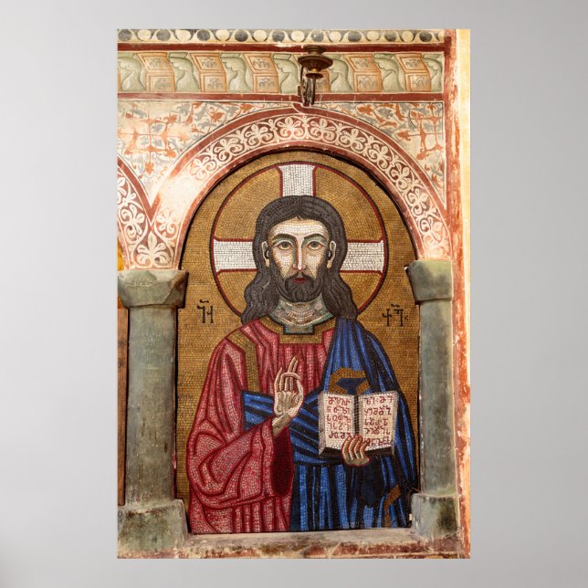 Póster Mosaico de Jesus Antigo (Frente)