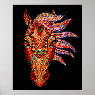 Poster Mosaico de joia de cavalo