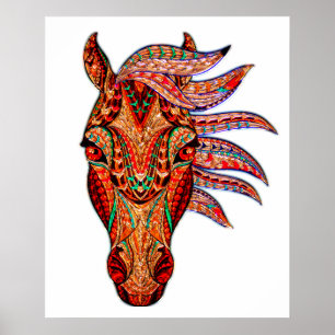 Poster Mosaico de joia de cavalo