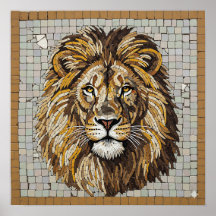 Mosaico de Leão Antiquado
