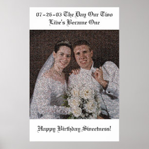 Póster Mosaico do casamento