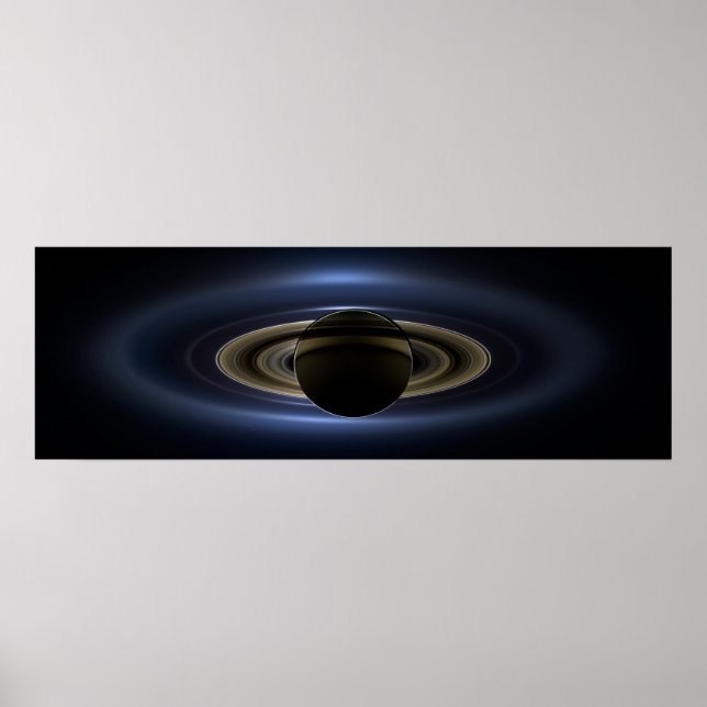 Poster Mosaico Do Sistema Saturno Volta Ao Sol. (Frente)