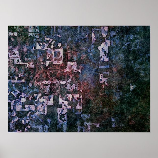 Poster Mosaico Geométrico Abstrato  (Frente)