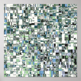 Poster Mosaico Intrincado de Padrões Geométricos