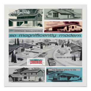Póster Mosaico Moderno Vintage