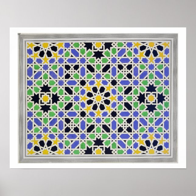 Póster Mosaico no dado da porta no hall dos Dois (Frente)