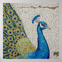 Mosaico Peacock Autêntico