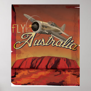 Póster Mosca a Austrália