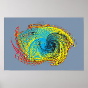 Póster mosca abstrato