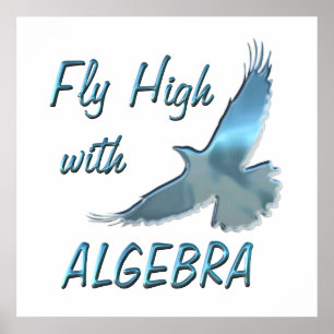 Poster Mosca alta com álgebra