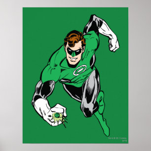 Poster Mosca de lanterna verde para a frente