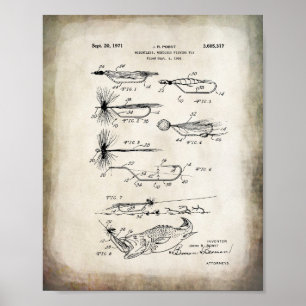 Poster Moscas de Pesca