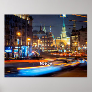 Poster Moscou à noite