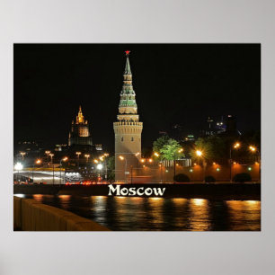 Poster Moscou à noite