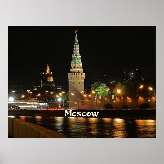 Poster Moscou à noite (Frente)