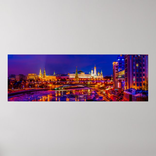 Poster Moscou Kremlin Panorama (Frente)