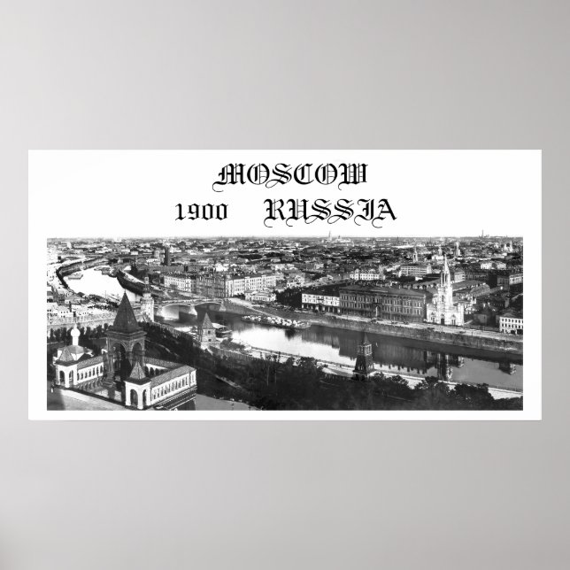 Póster Moscou, Rússia, 1900 (Frente)